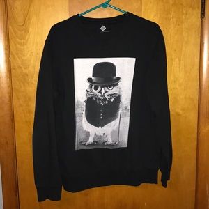 Black Graphic Crewneck